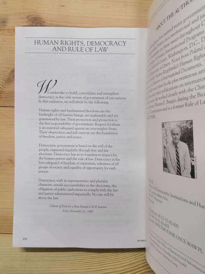 Human Rights And You: A Guide For The States Of The Former Soviet Union And Central Europe - Frederick Quinn 1999